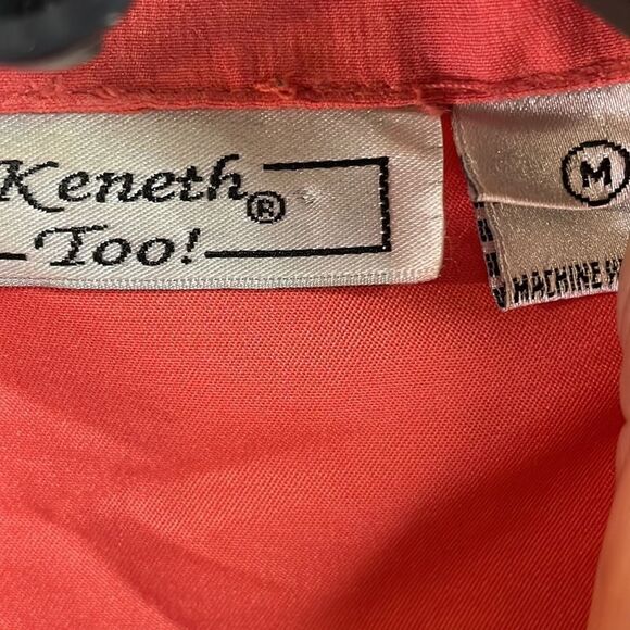 Kenneth Too Ladies Lightweight Zip Up Jacket, Size Medium, Coral - Picture 4 of 9